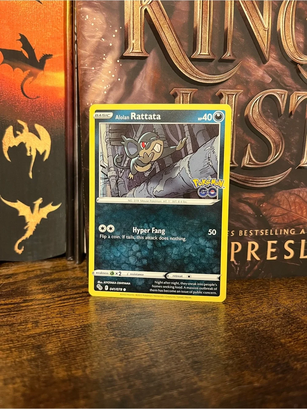 Alolan Rattata Pokemon Go Stamped Trading Card 041/078